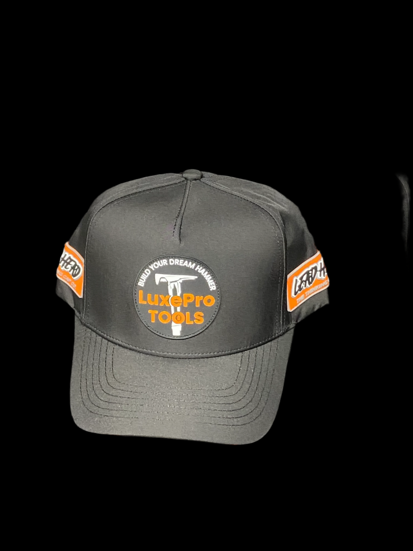 Now Holds 2 pencils! Tradie Hat in Black and Orange.