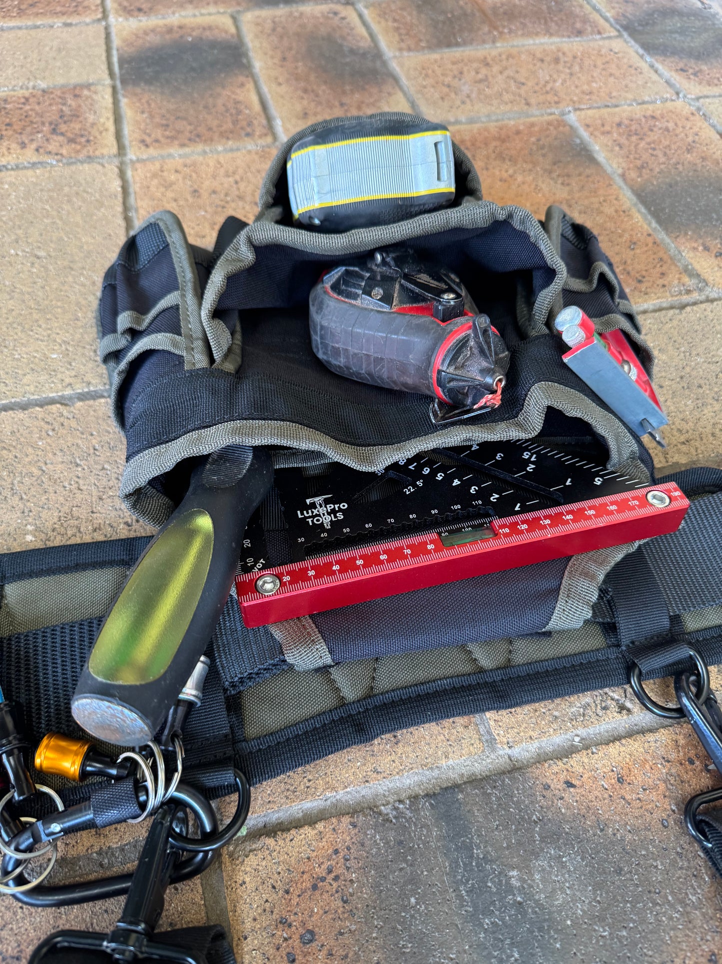 Almost Weightless Finishing Tool belt and Suspenders - Left or Right handed setup