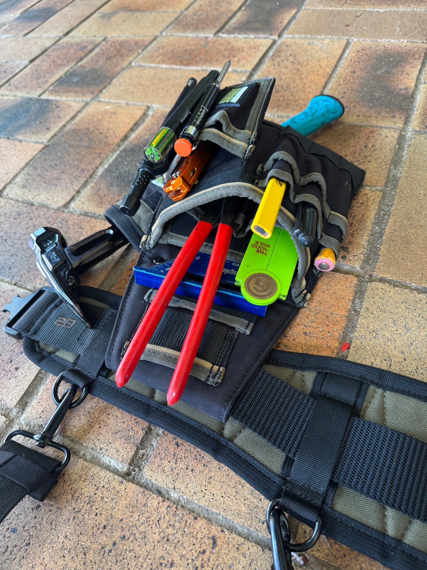 Almost Weightless Finishing Tool belt and Suspenders - Left or Right handed setup