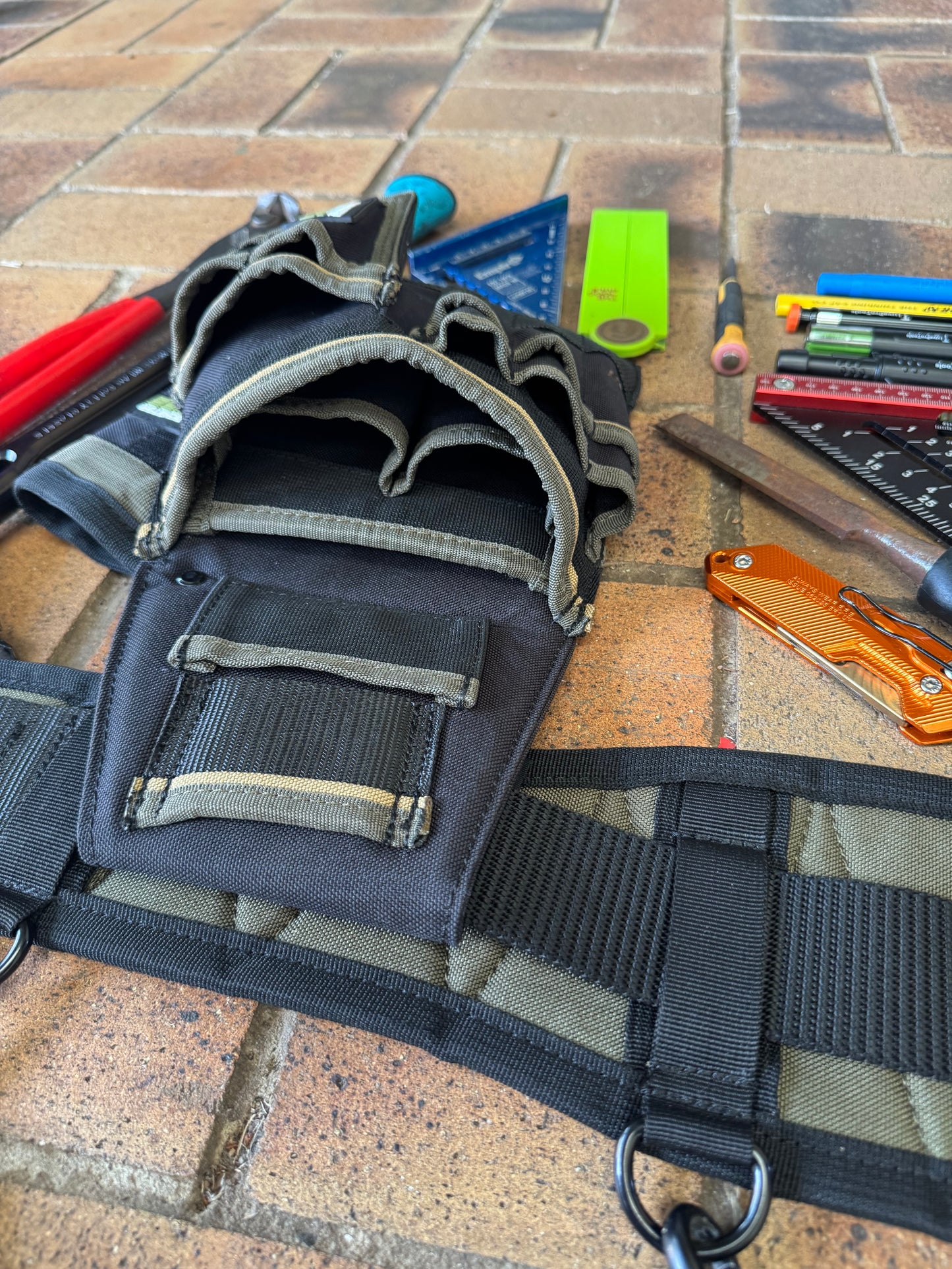 Almost Weightless Finishing Tool belt and Suspenders - Left or Right handed setup