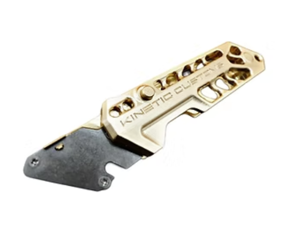 Alien Brass Flip Knife Reaper Version 2 with blade storage (no blades included)
