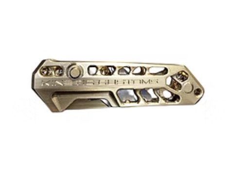 Alien Brass Flip Knife Reaper Version 2 with blade storage (no blades included)