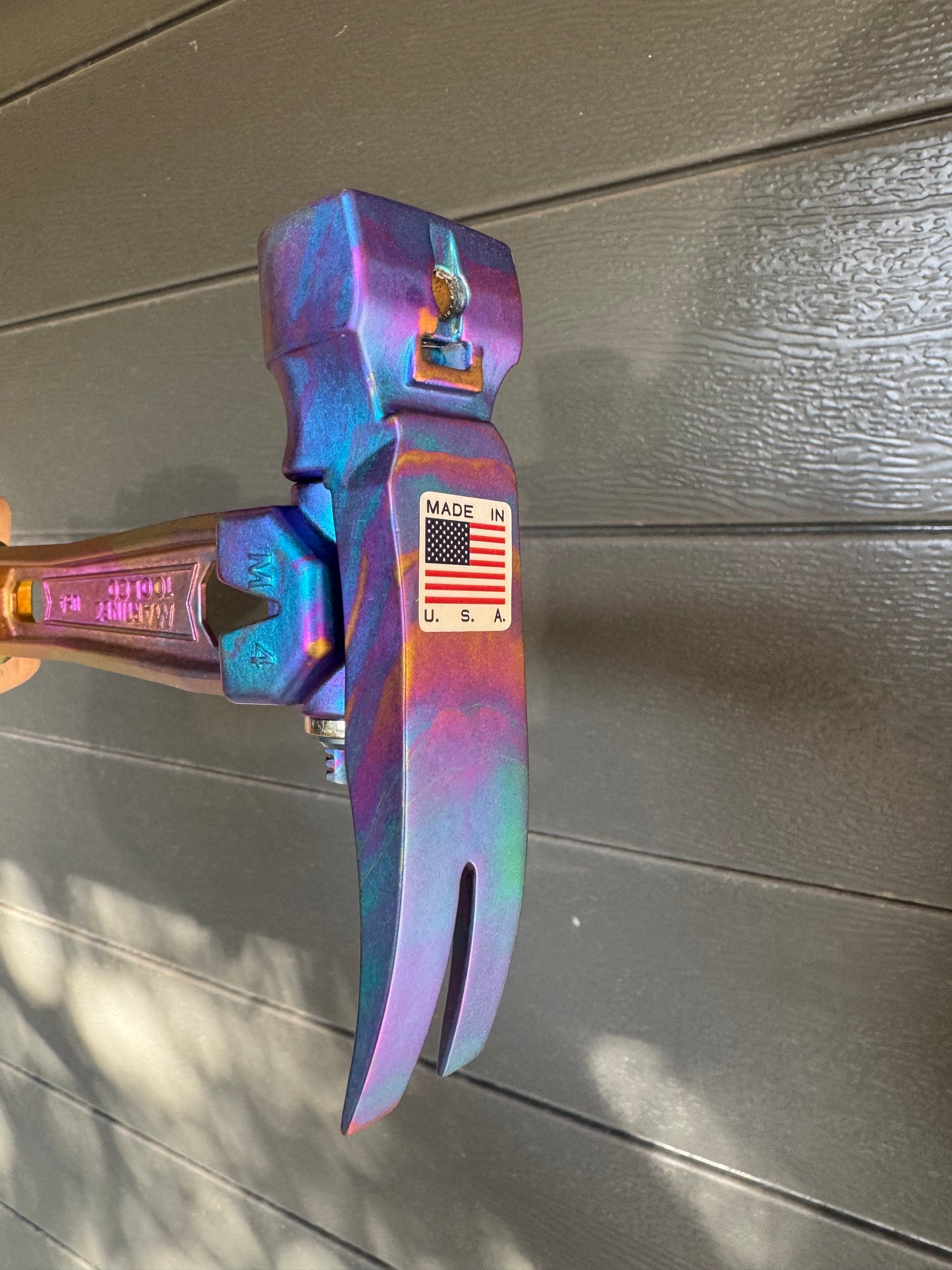 Martinez M4 - Rainbow with blue and green Ti4 titanium head