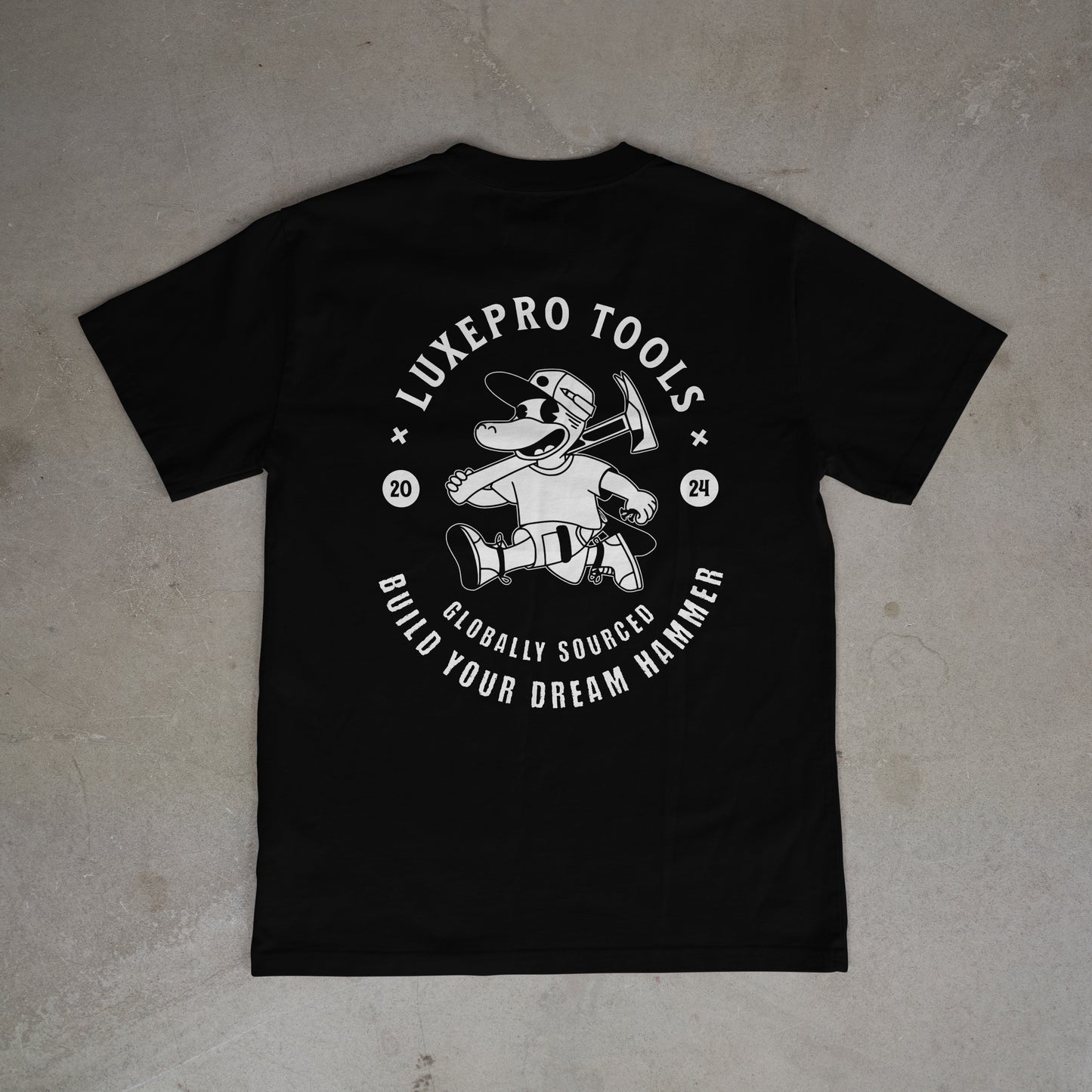 LuxeProTools Black Tee with Mascot