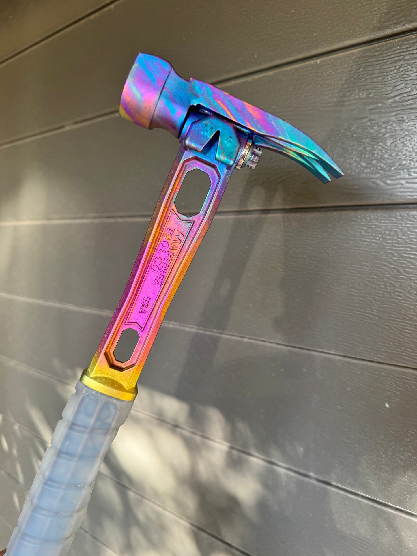 Martinez M4 - Rainbow with blue and green Ti4 titanium head